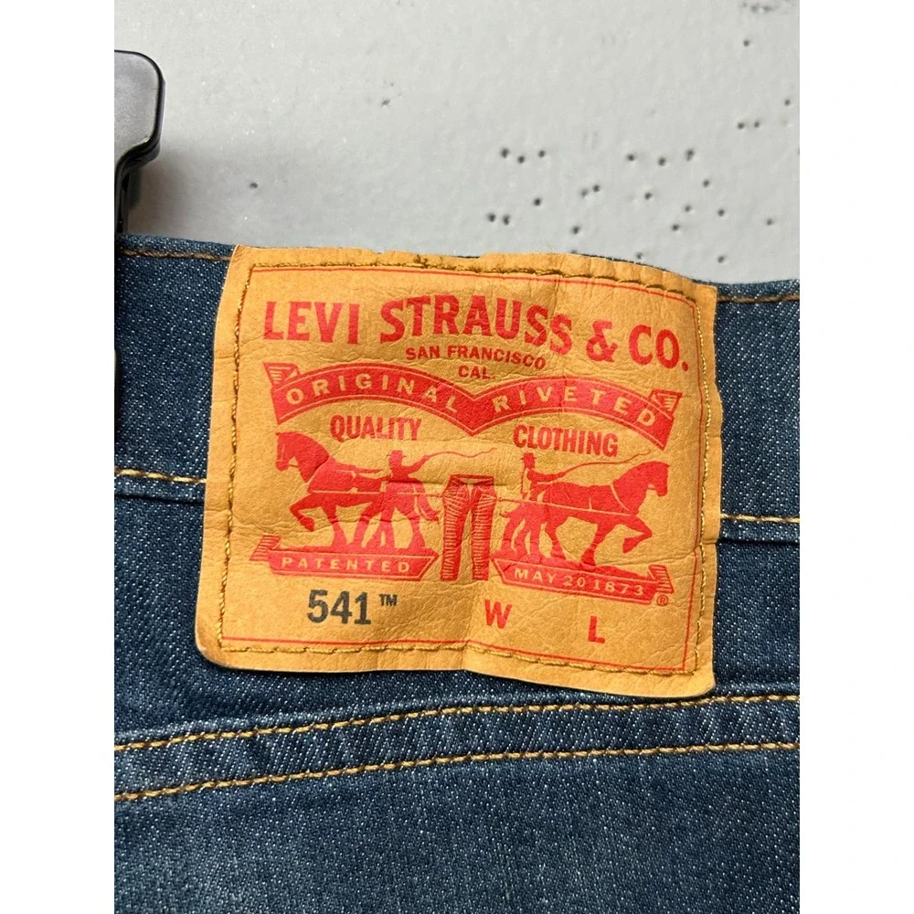 Levi's Jeans Men‎ 44x28 Blue 541 Athletic Taper Stretch Denim Medium Wash Casual